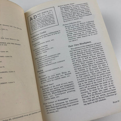 AD – An Intimate Journal for Art Directors | Feb-Mar 1941, Vol VII, No 3 | Paul Rand