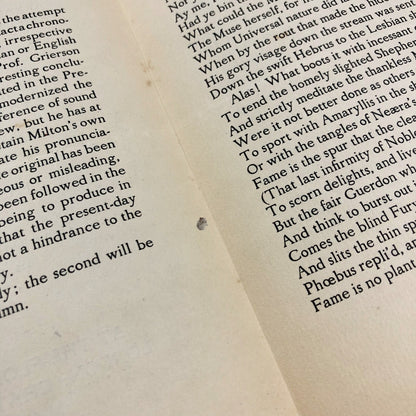 The Poems of John Milton prospectus / specimen page | Florence Press, Chatto & Windus, 1925