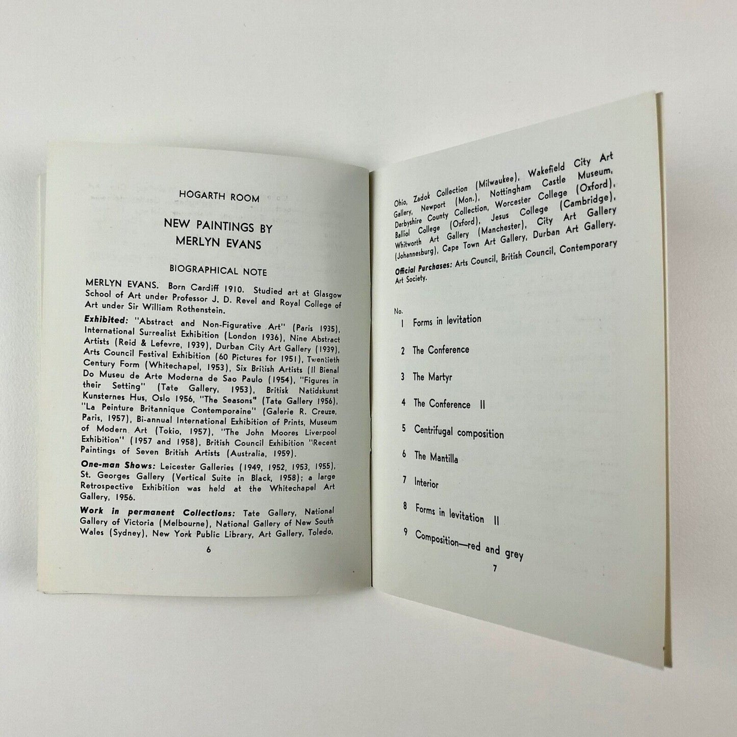 Maurice de Vlaminck Wood-cuts, Lithographs and Etchings | Merlyn Evans New Paintings | Ernest Brown & Phillips, The Leicester Galleries November 1958
