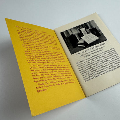 Golden Cockerel Private Press British Hand-made books Autumn 1954