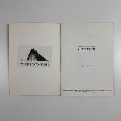 Allen Jones. An exhibition of recent works | Waddington Galleries, 1983 Anton Furst bookplate