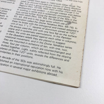 Anthony Hill. A retrospective exhibition – Hayward Gallery folded leaflet, 1983