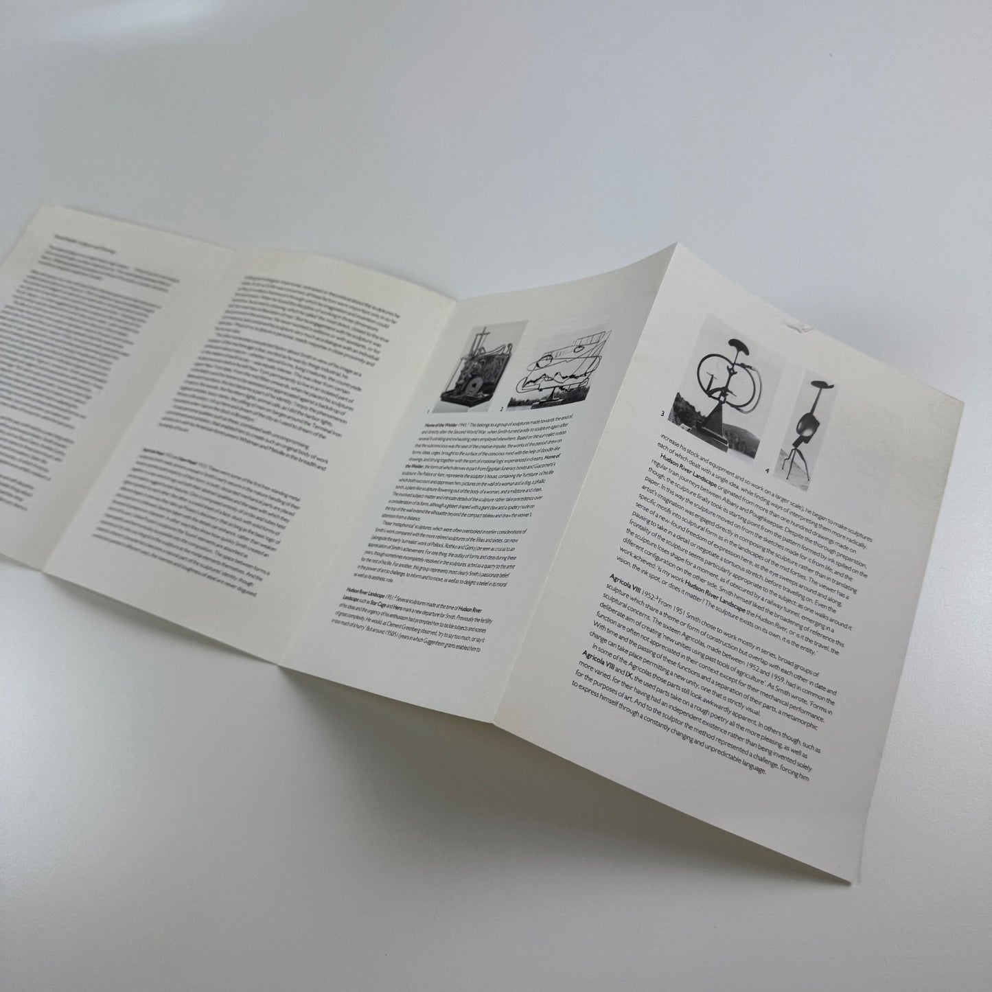 Exhibition guide for David Smith: Sculpture and Drawings | Whitechapel, 1986/7