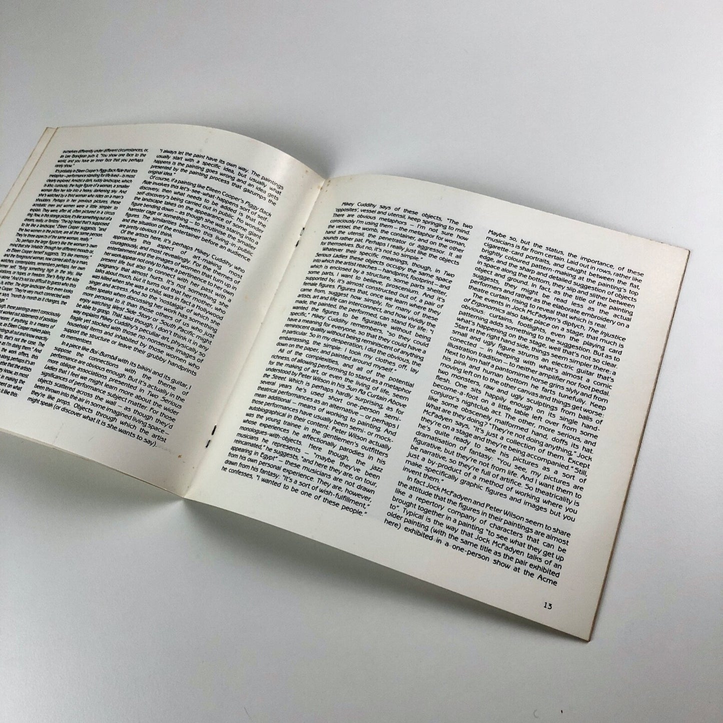 Playing Live: Paintings and sculpture about performance | Selected by Robert Ayres | The Loseby Gallery, 1984 catalogue