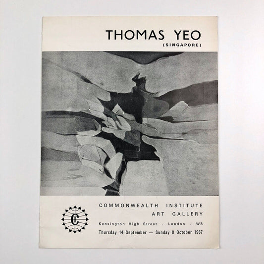 Folding card for Thomas Yeo (Singapore) | Commonwealth Institute Art Gallery, 1967