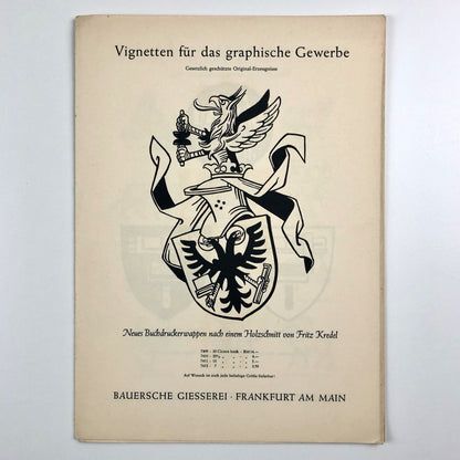 Vignetten für graphische Gewerbe | Bauersche Giesserei | Berthold Wolpe, Fritz Krede | Folder with four inserts
