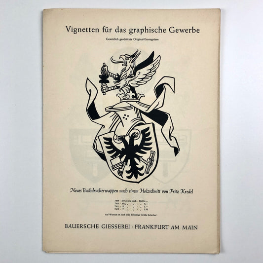 Vignetten für graphische Gewerbe | Bauersche Giesserei | Berthold Wolpe, Fritz Krede | Folder with four inserts
