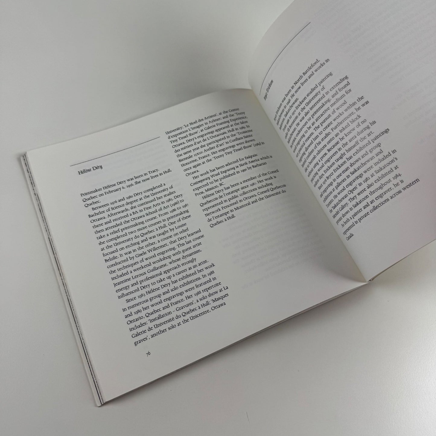 The White Line. Wood Engraving in Canada since 1945 by G. Brender à Brandis and Danuta Kamocki | The Porcupine's Quill 1990 | Includes the printed supplement Wood-Engraving - an Outline of the Method of Working