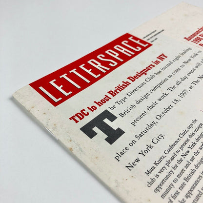 Letterspace. The Newsletter of the Type Directors Club 1997 | With Nicolete Gray obituary