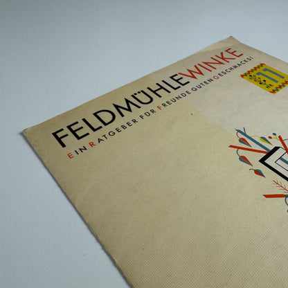 Brochure for German paper-maker. Feldmühlewinke No. 11 1930s