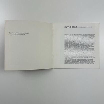 David Rolt by Alastair Forbes | publisher not given, 1986
