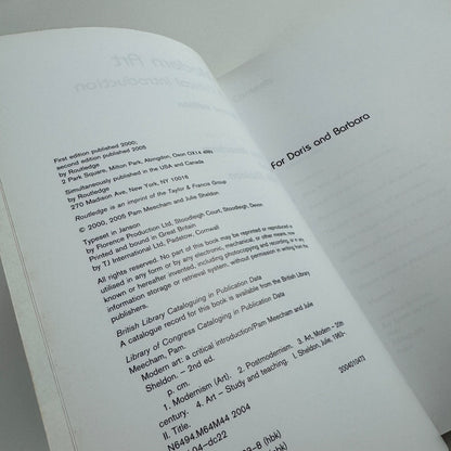 Modern Art: A Critical Introduction 2nd ed by Pam Meecham & Julie Sheldon Routledge 2005
