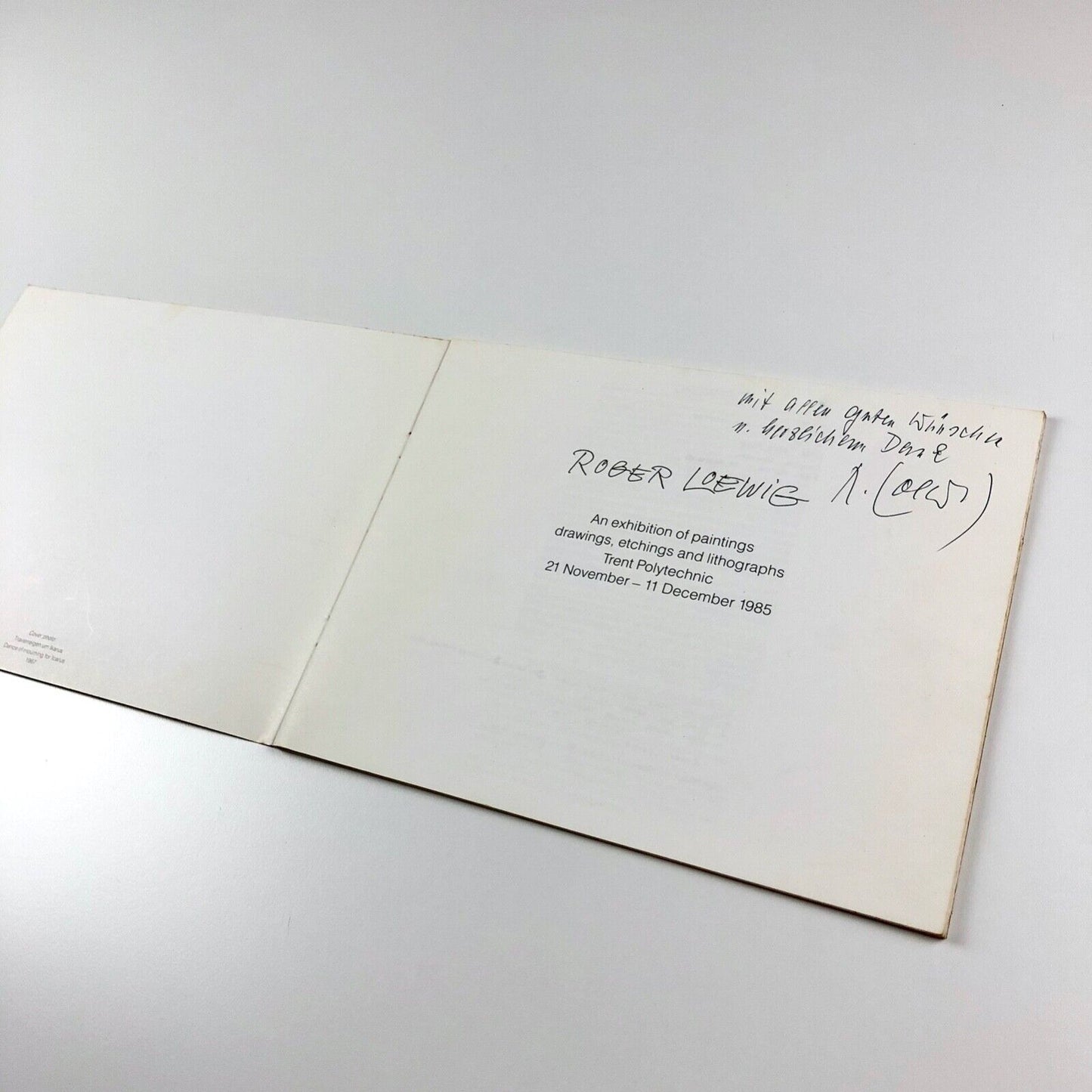 Roger Loweig paintings drawings etchings lithographs Trent Polytechnic 1985
