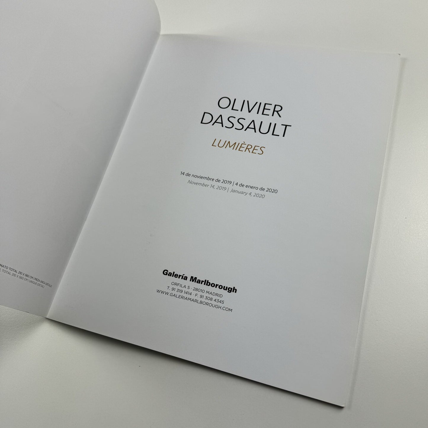 Olivier Dassault. Lumières | Galería Marlborough, Madrid catalogue, 2019/20