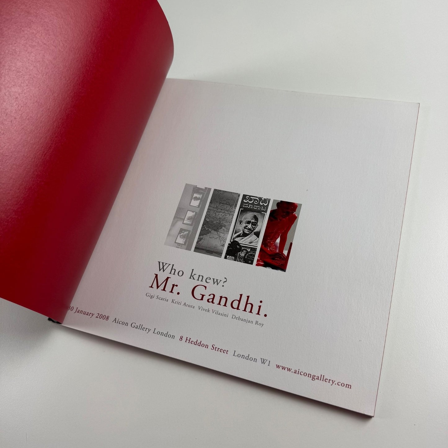 Who knew? Mr Gandhi | Gigi Scaria, Kriti Arora, Vivek Villain, Debanjan Roy | Aicon Gallery, 2008