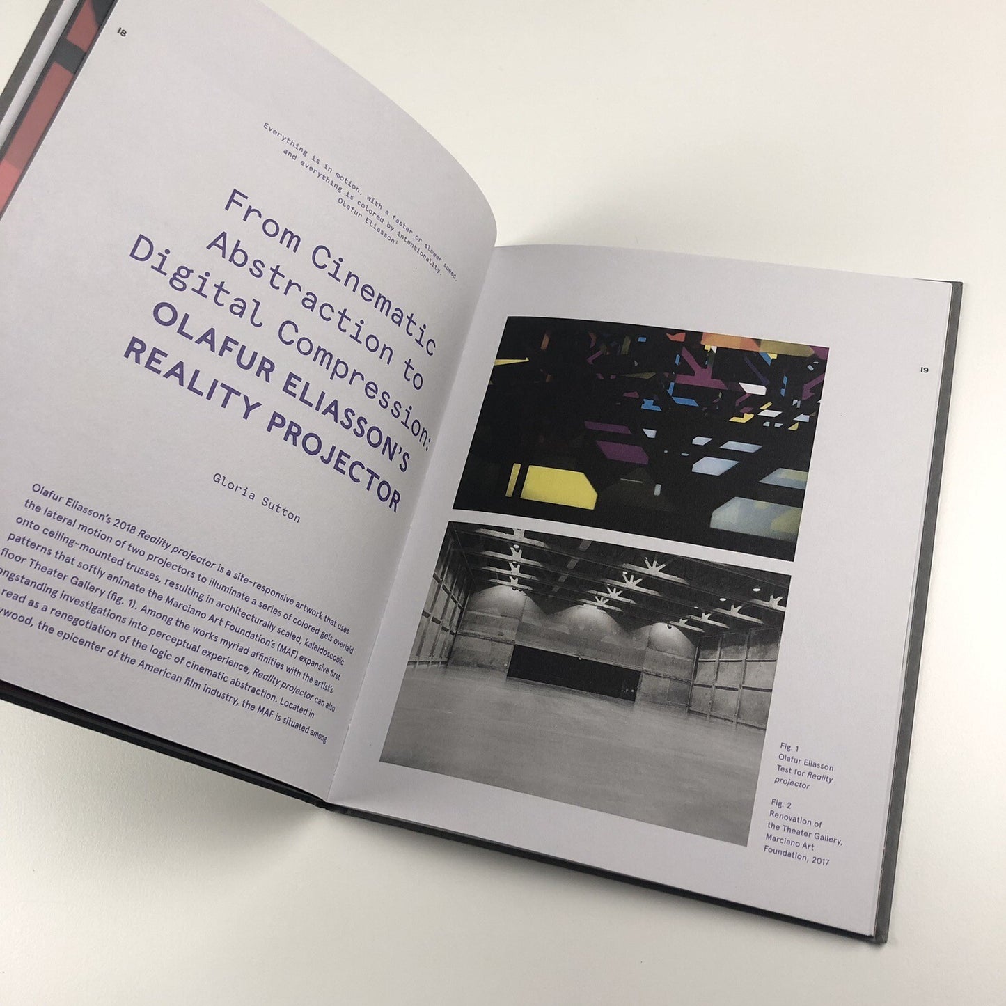 Olafur Eliasson – Reality Projector | Exhibition catalogue, 2018 | Marciano Art Foundation