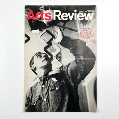 Arts Review 26 Nov 1966, Vol XVIII, No. 23 | Brian Robins Kinetics front cover
