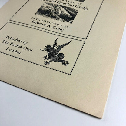 Prospectus for Daniel Defoe, Robinson Crusoe | Basilisk Press| illustrations by Edward Gordon Craig