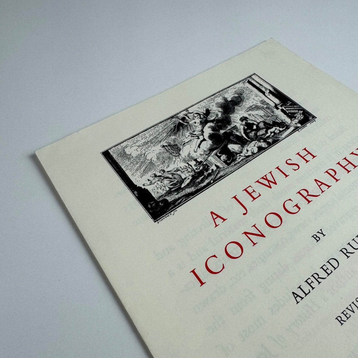 Prospectus for A Jewish Iconography by Alfred Rubens Nonpareil Publishing, 1981