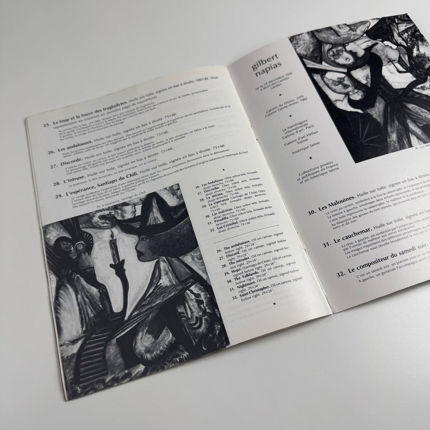 Gilbert Napias paintings. auction. Claude Robert Drouot 6 February 1984