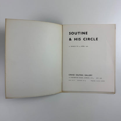 Soutine & his Circle | Crane Kalman Gallery 1960