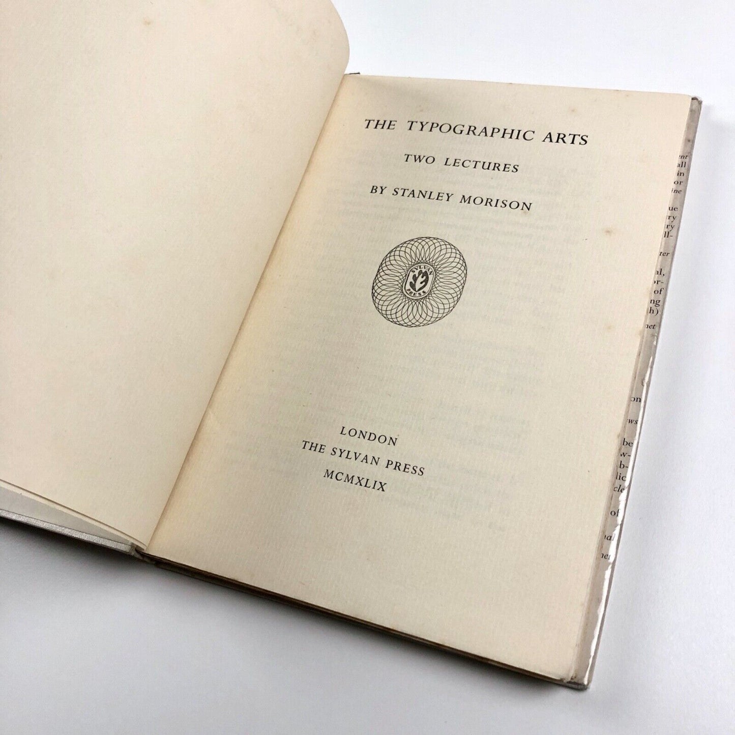 The Typographic Arts by Stanley Morison | The Sylvan Press, 1949