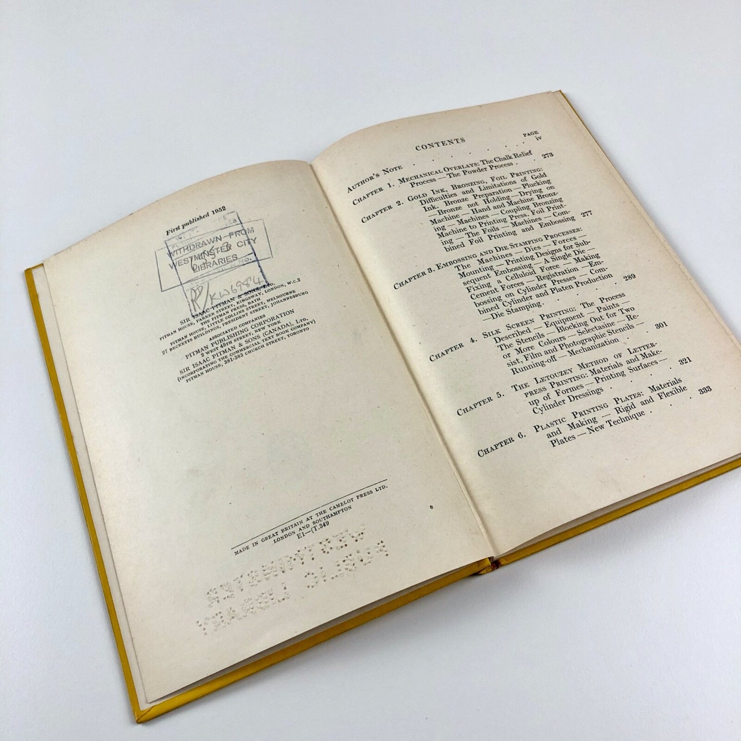 10 Miscellaneous Printing Processes by Vernon S. Ganderton Pitman 1952