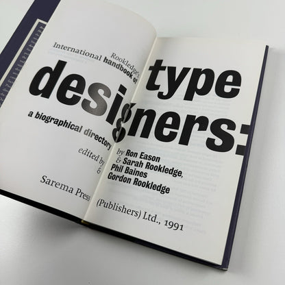 Rookledge’s International handbook of type designers | Edited by Phil Baines et al, 1991