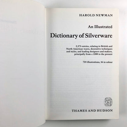 An Illustrated Dictionary of Silverware by Harold Newman | Thames & Hudson, 1987