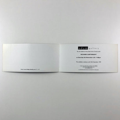 Richard Cartwright | Adam Gallery Bath 4-page private view invitation card, 1999