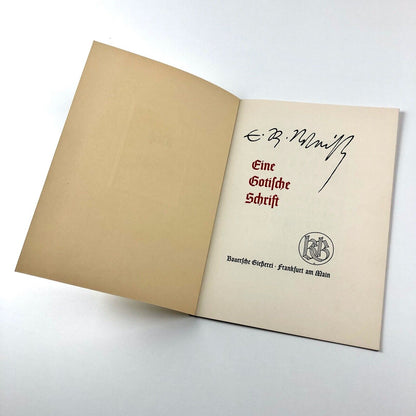 Eine Gotische Schrift type specimen brochure | Weiss-Gotisch E.R. Weiss Bauersche Gießerei