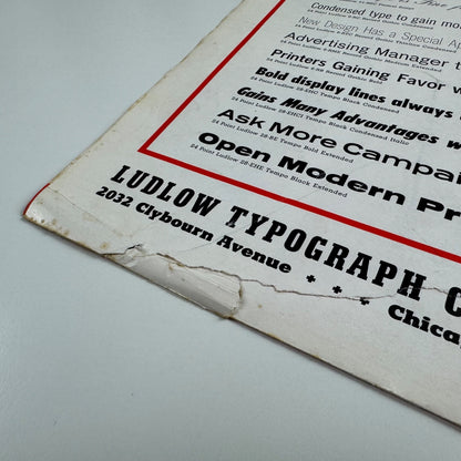 Two leaflets for Ludlow Typograph Company, Chicago Ludlow machinery