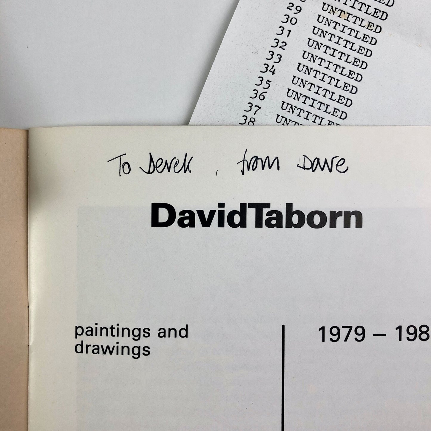 David Taborn – Paintings & Drawings | Nottingham University, Bluecoat Gallery 1981 | Catalogue and related ephemera
