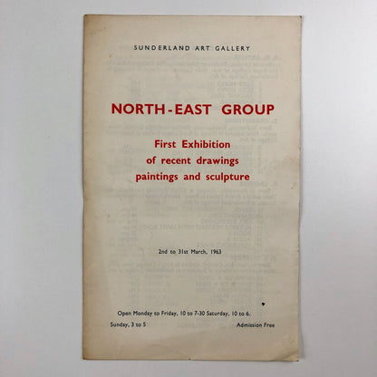 North-East Group First Exhibition | Sunderland Art Gallery catalogue booklet, 1963