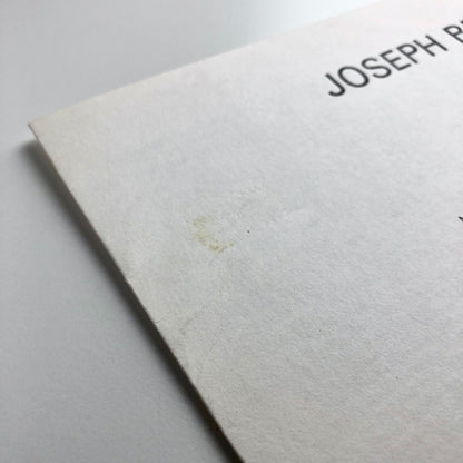 Joseph Beuys | Anthony d'Offay exhibition leaflet | August 1980 | Text by Caroline Tisdall