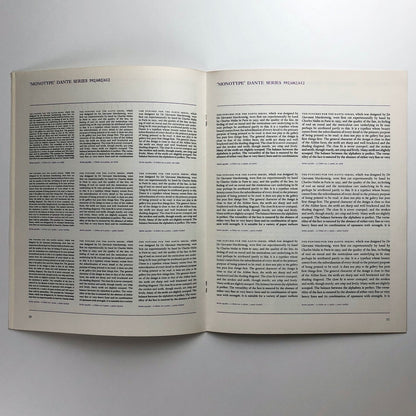 Monotype Newsletter 88 + 'Dante' type specimens Robert Barbor | February 1971