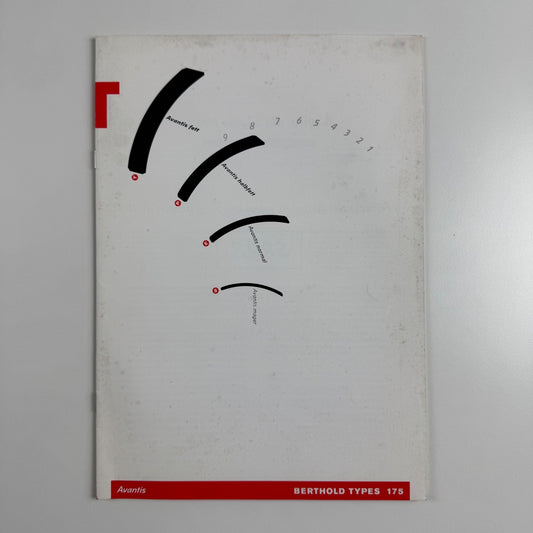 Type specimen booklet for Avantis | Berthold Types 176, undated