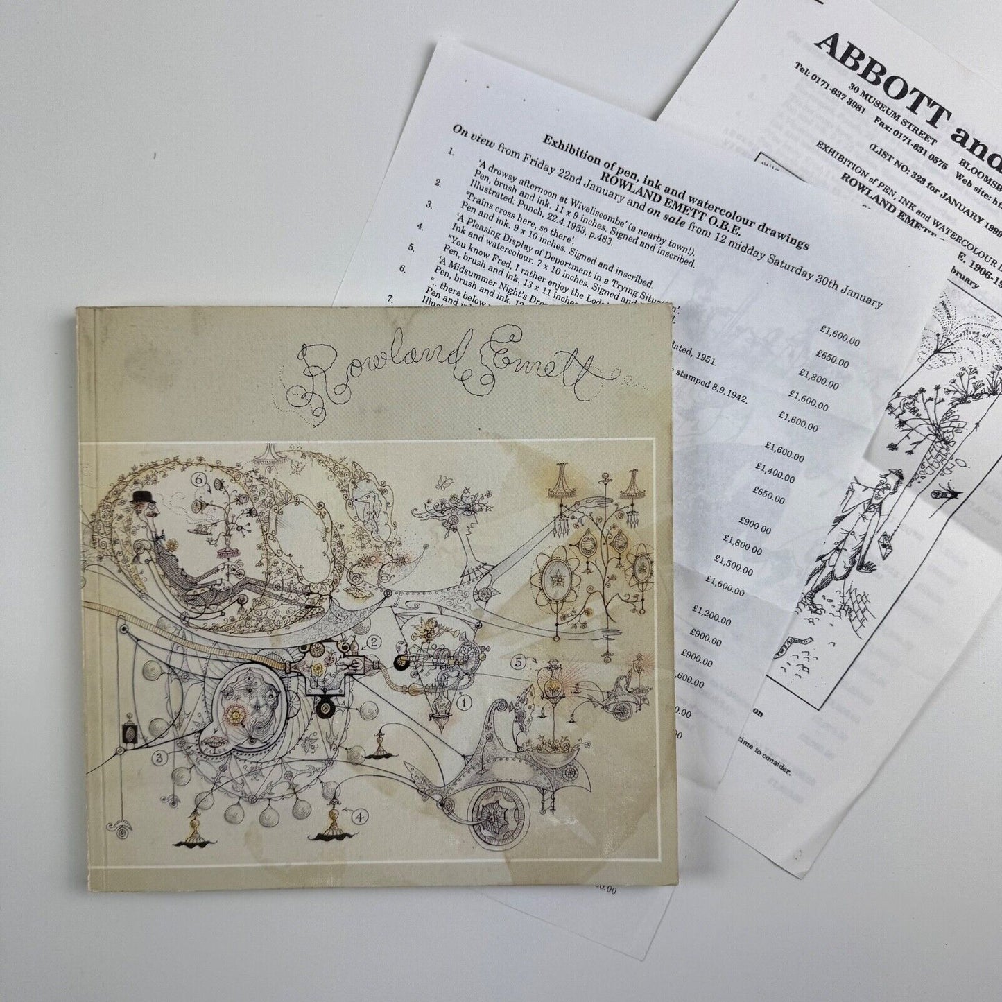 Rowland Emett | Chris Beetles, 1988 includes price list