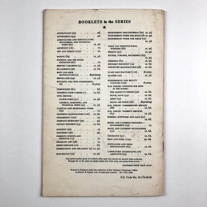 Printing in the Graphic Reproduction Process | Choice of Careers No.48, 1962