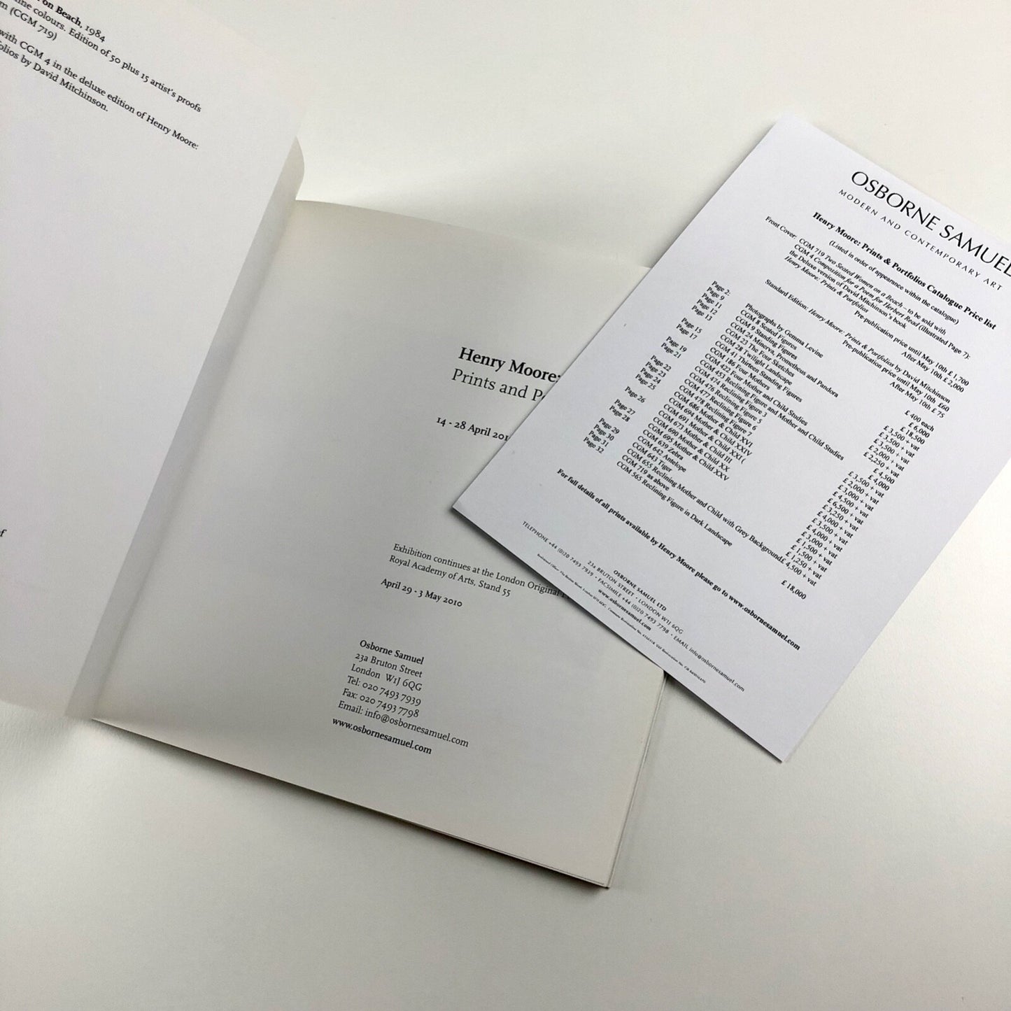 Henry Moore: Prints and Portfolios | Osborne Samuel exhibition catalogue, 2010