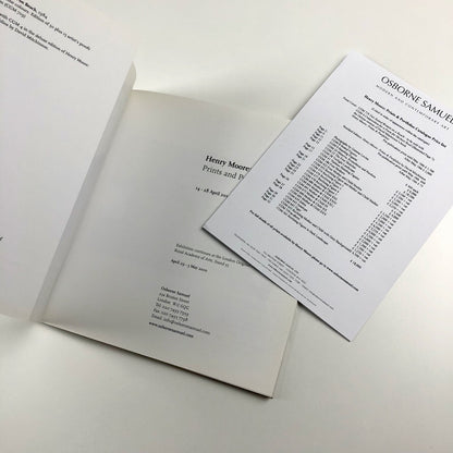 Henry Moore: Prints and Portfolios | Osborne Samuel exhibition catalogue, 2010