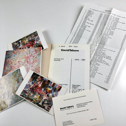 David Taborn – Paintings & Drawings | Nottingham University, Bluecoat Gallery 1981 | Catalogue and related ephemera