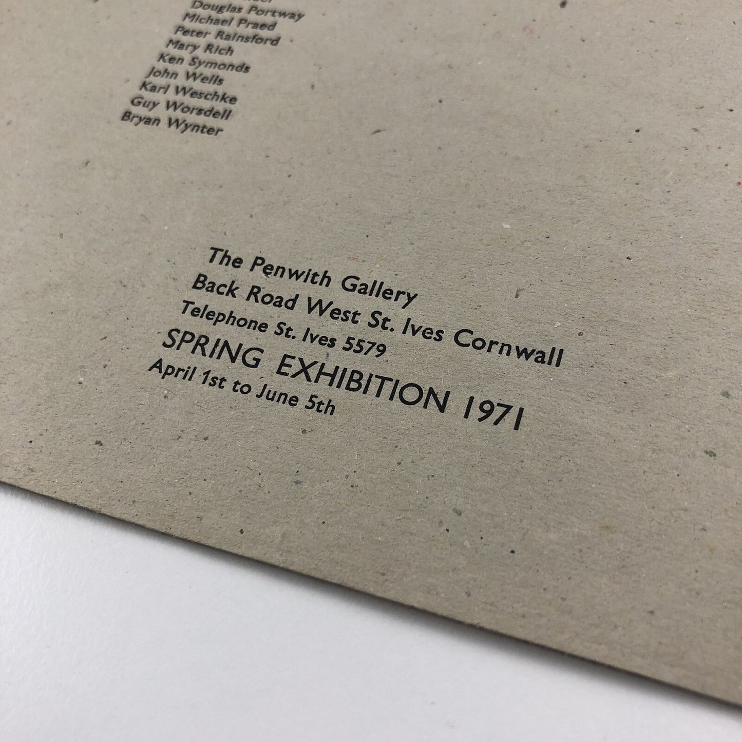 Catalogue – Penwith Spring exhibition 1971 | The Penwith Society of Arts