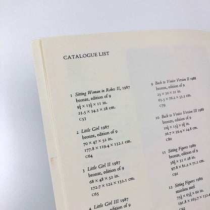 Lynn Chadwick – New Work | Marlborough Fine Art exhibition catalogue, 1989