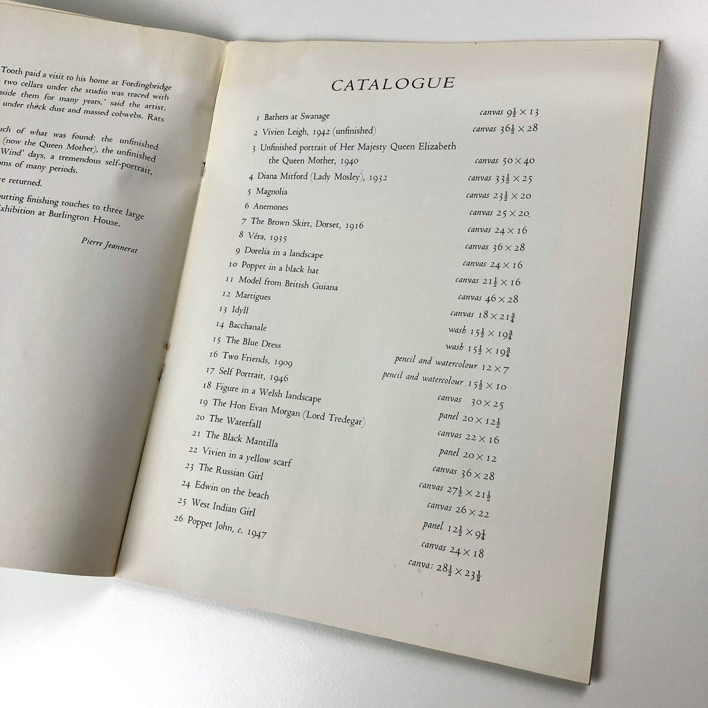 Augustus John – Paintings & Drawings not previously exhibited | Arthur Tooth, March 1961