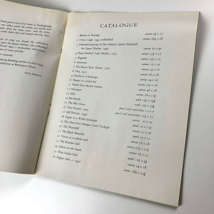 Augustus John – Paintings & Drawings not previously exhibited | Arthur Tooth, March 1961