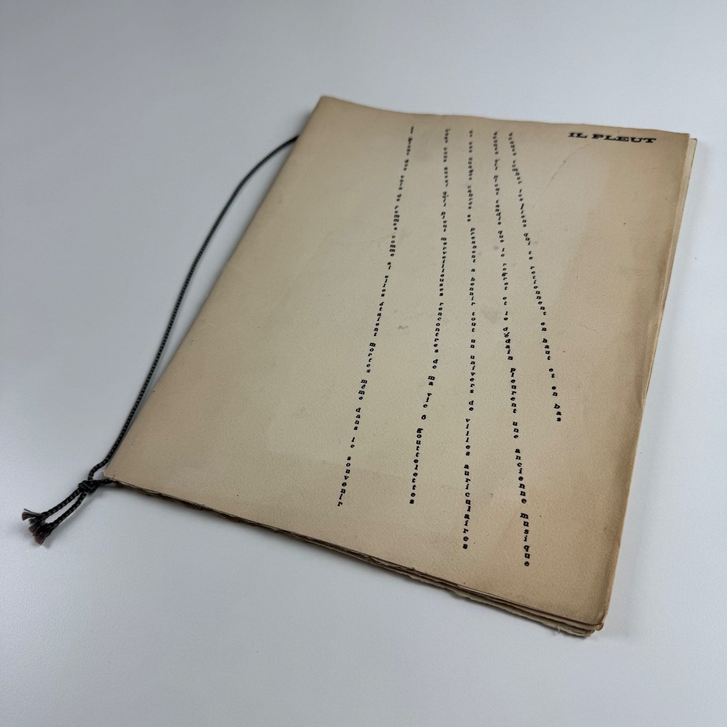 Il Pleut Apollinaire Chez Lui Guillaume Apollinaire. Galerie Apollinaire, 1947
