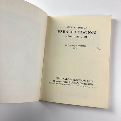 Exhibition of French Drawings | Neo-Classicism | Heim Gallery, 1975