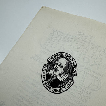 Prospectus for Chaucer – The Shakespeare Head | Basil Blackwell letter, 1929