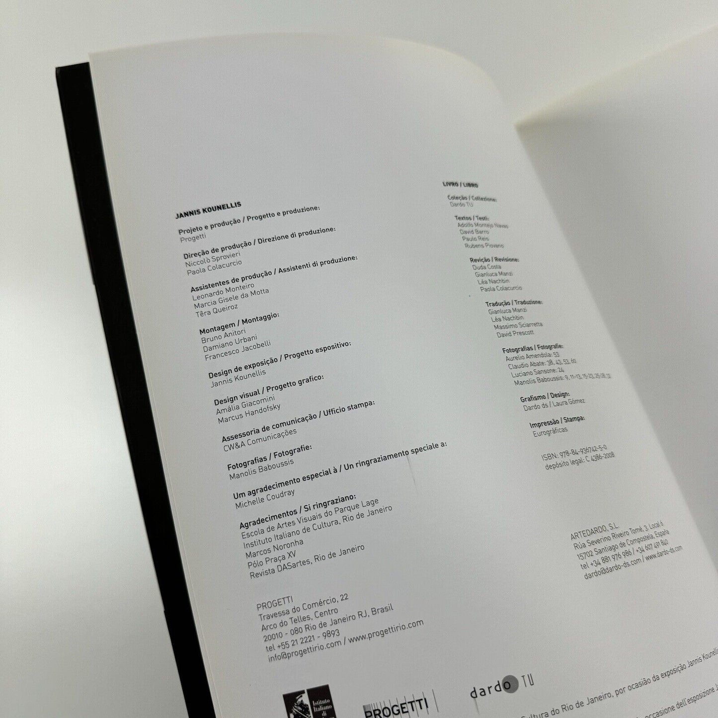 Jannis Kounellis | Progetti Gallery, Rio de Janeiro | Exhibition catalogue, 2008